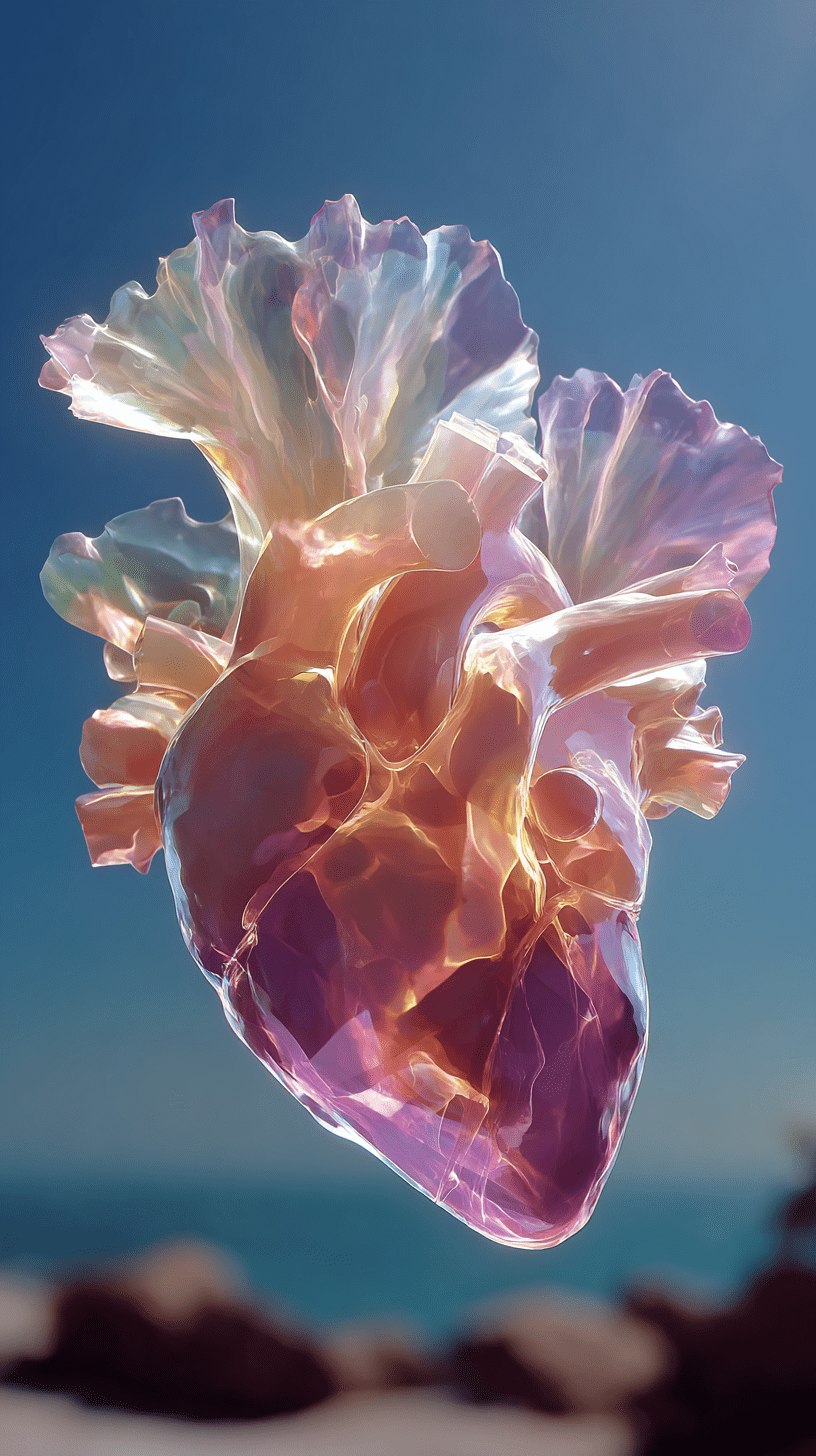 My beautiful heart is burning, Trauma shakes me and makes my senses aggregate, Consciousness travels in reverse from me, The spectrum of light shimmers