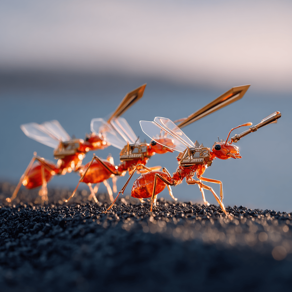 Fire ants walking on lava fire ants carrying weapons ants angry fire ants wearing armor first person