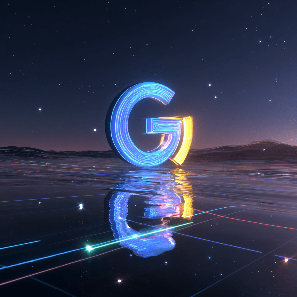 시공간 초월 2100년 AI 우주 구글로고