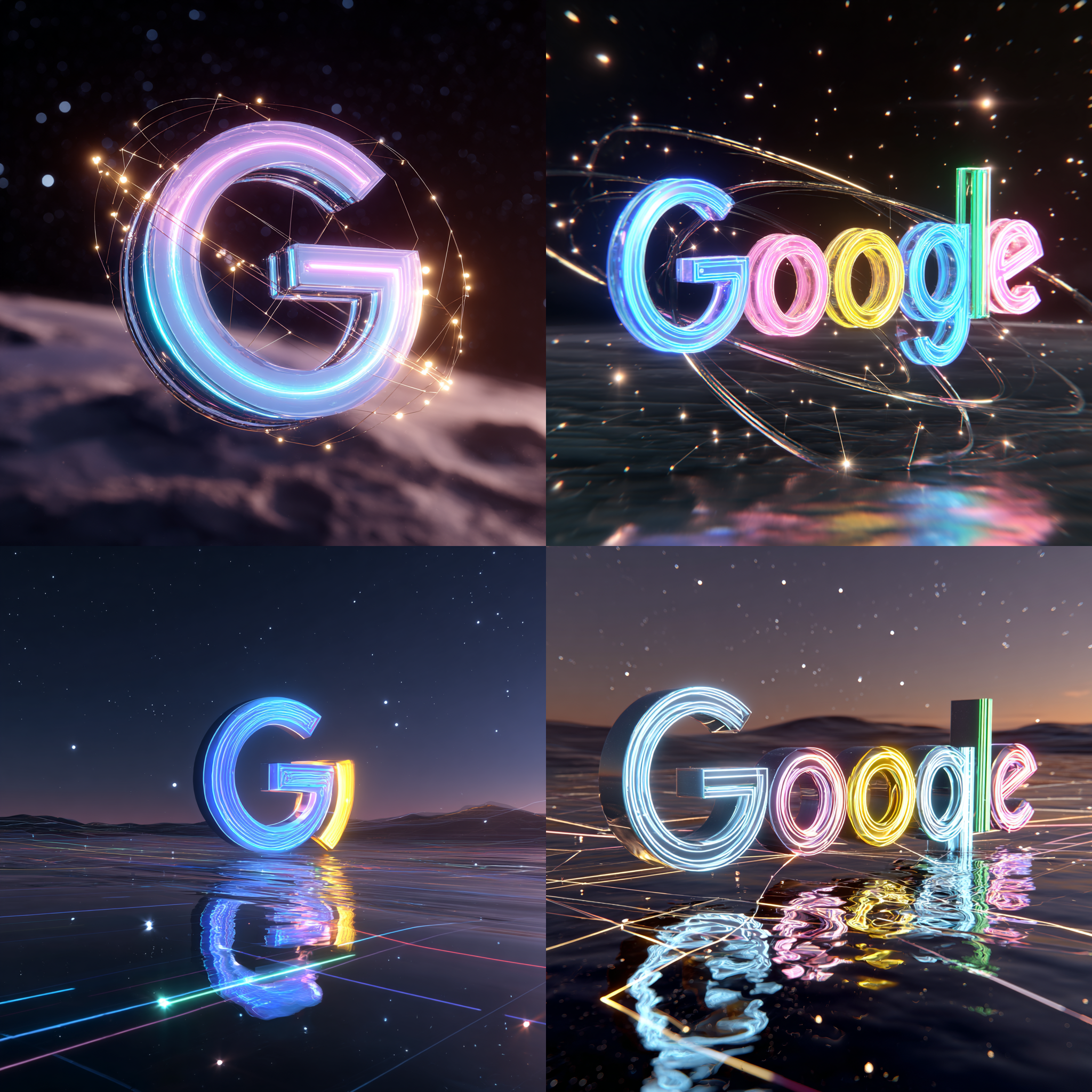 시공간 초월 2100년 AI 우주 구글로고