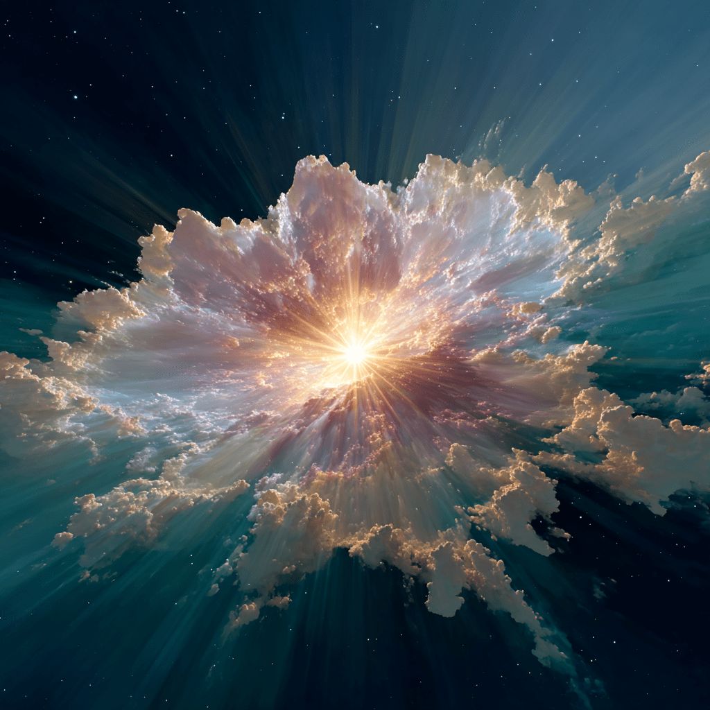 The first star to emerge from chaos, the possibility of becoming light, not light itself