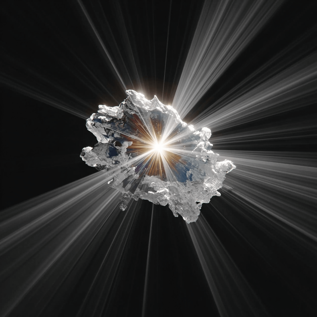 The first star to emerge from chaos, the possibility of becoming light, not light itself