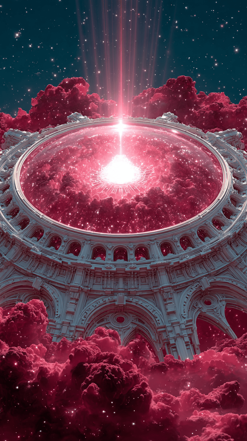 futuristic truth truth majestic beauty ultimate sci-fi dizzying heaven and earth creation soul color change maximal epic geometry mystery photonic design celestial phenomena orbits UFO