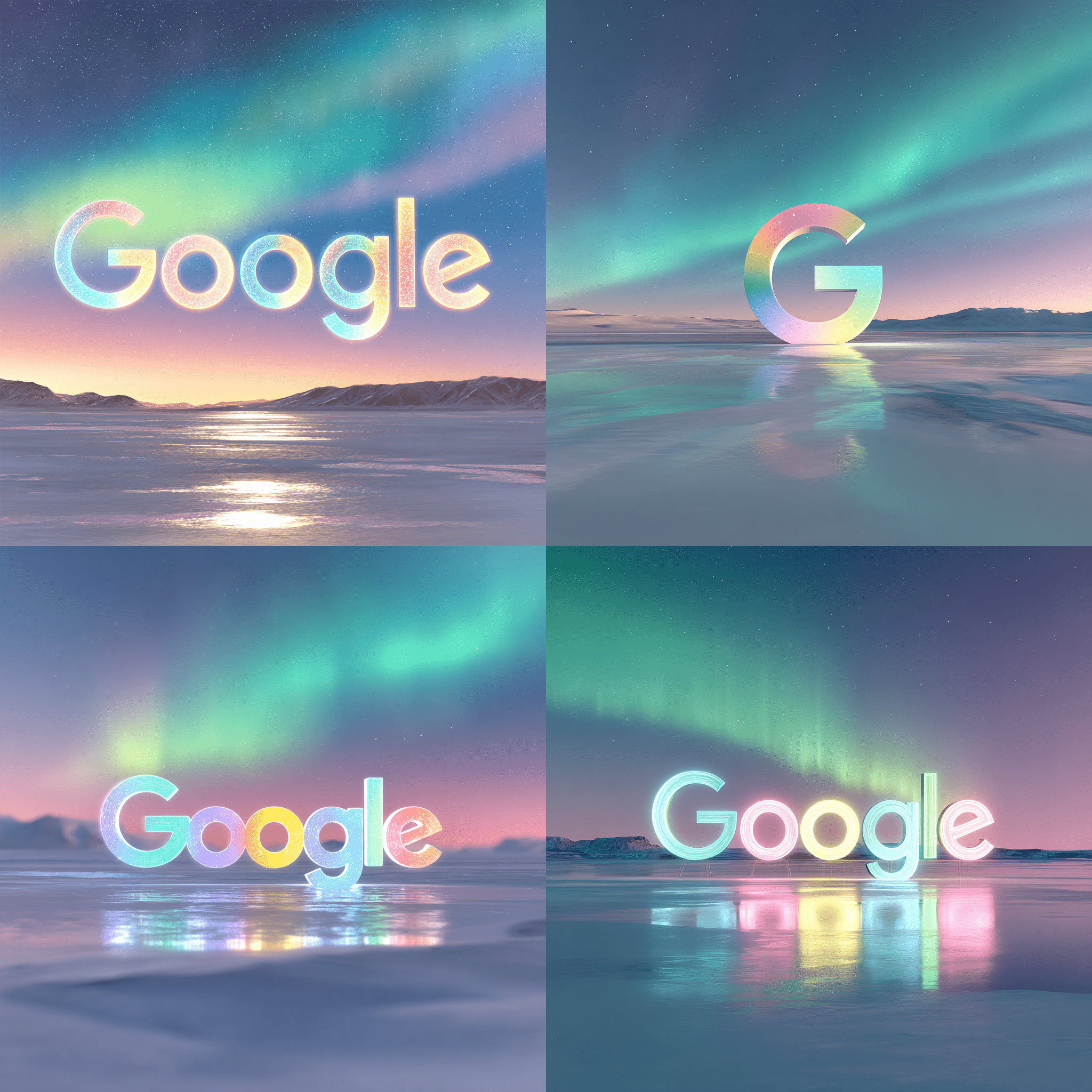 오로라 구글로고