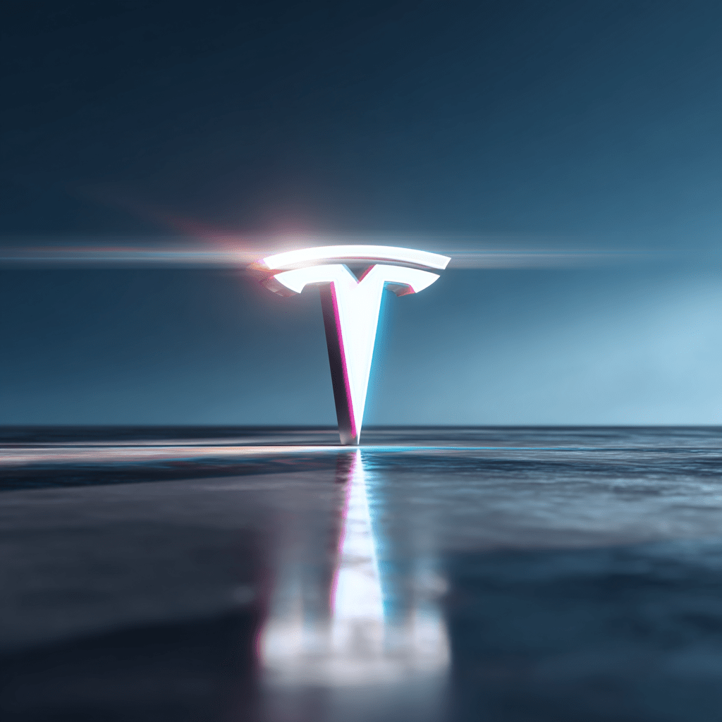 빛의 테슬라로고