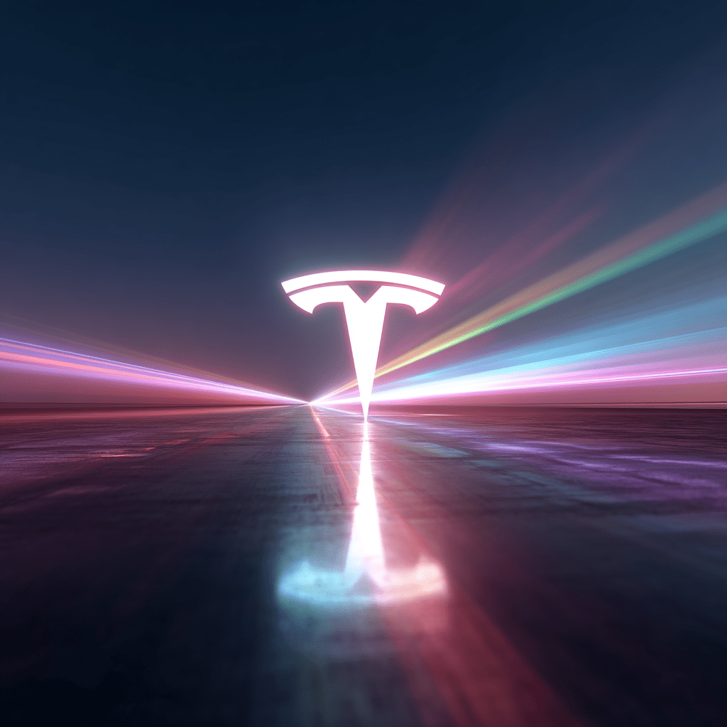 빛의 테슬라로고