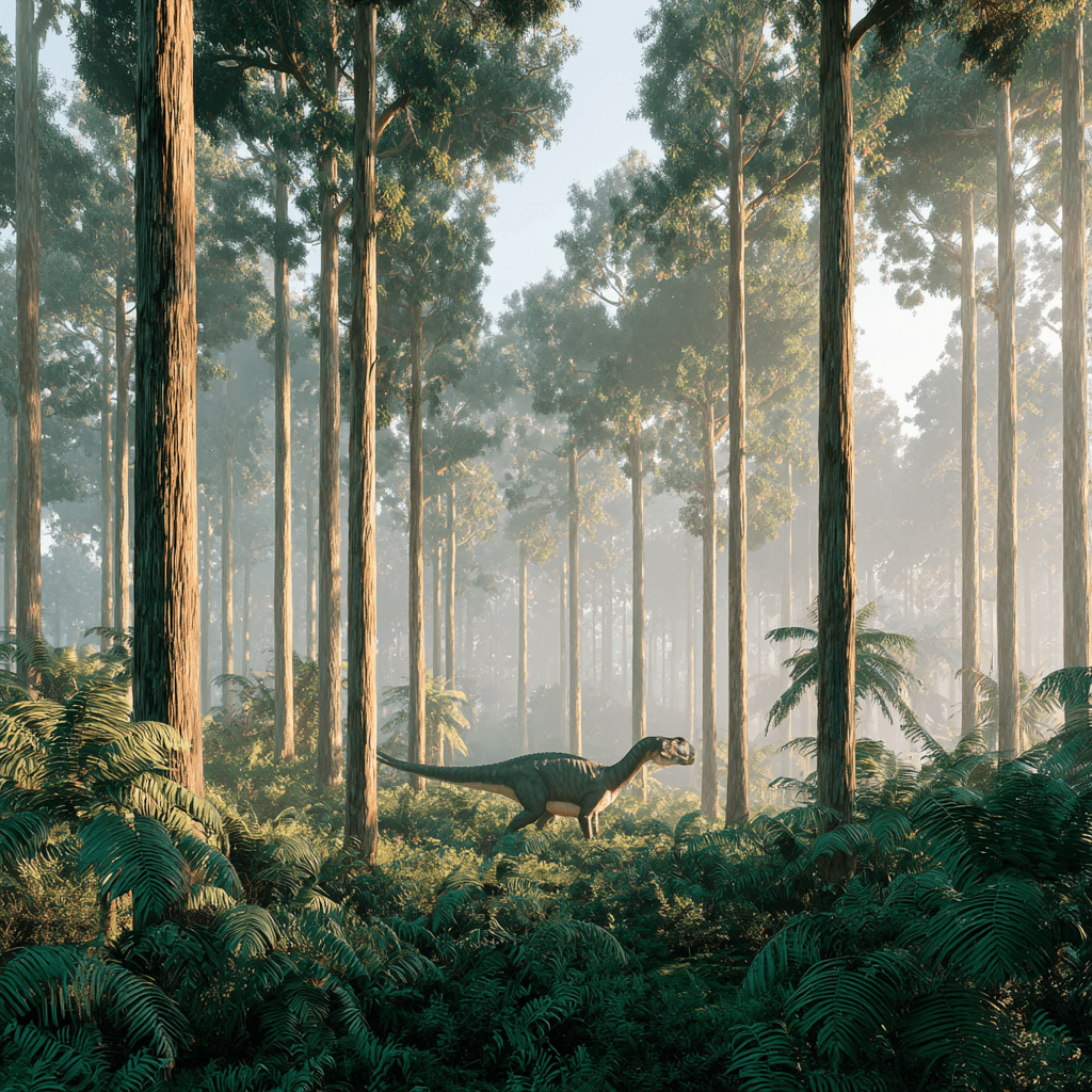 편백나무숲과 공룡