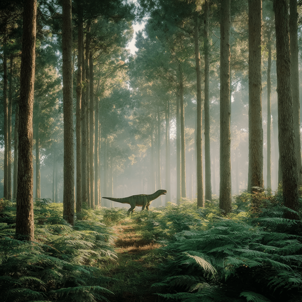 편백나무숲과 공룡