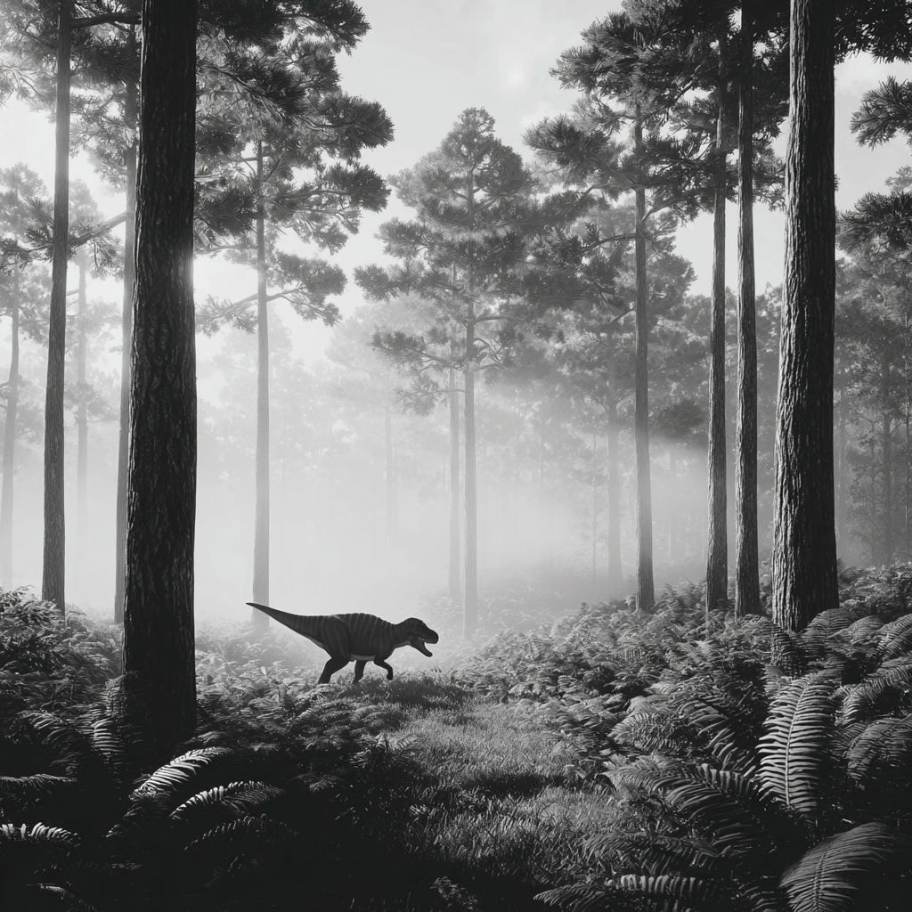 편백나무숲과 공룡