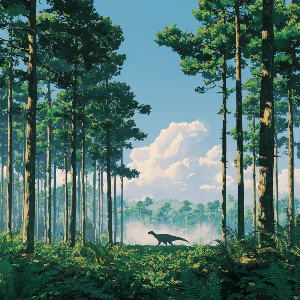 편백나무숲과 공룡